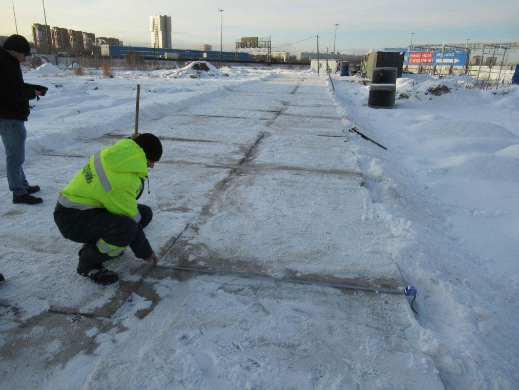 Контроль размеров дорожных плит Контроль размеров дорожных плит