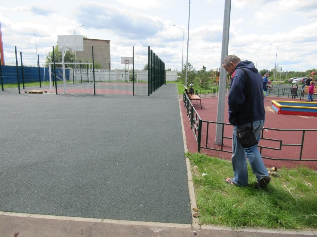 Спортивная + детская площадка: покрытие целостное Спортивная + детская площадка: покрытие целостное
