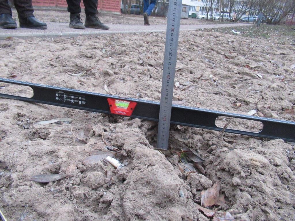 Просадка газона 90 мм Просадка газона 90 мм