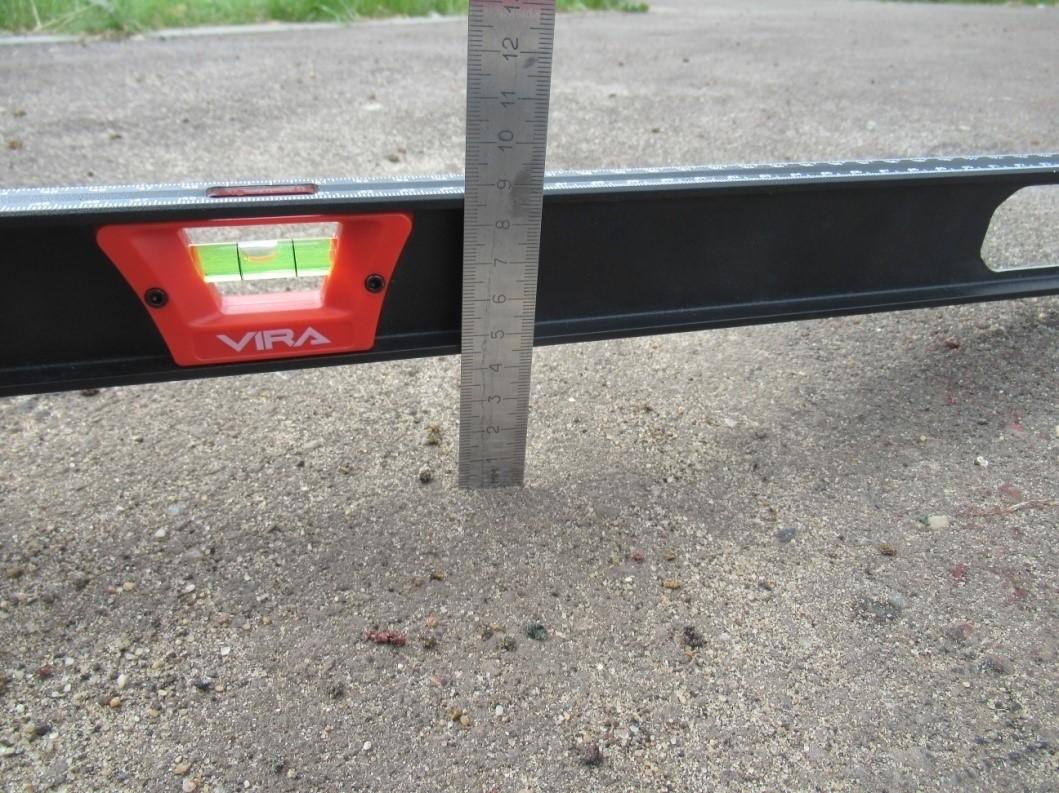 Замер ровности: отклонение 45 мм Замер ровности: отклонение 45 мм