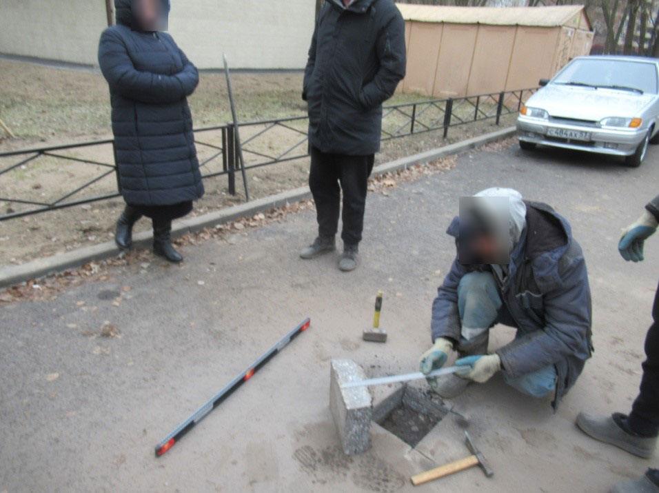 Замер толщины асфальтобетона Замер толщины асфальтобетона